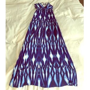 Felicity & Coco Blue and White Print Dress